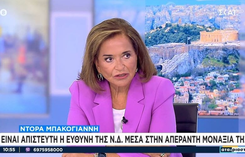 «Ντόρα Μπακογιάννη για την πολιτική κατάσταση και τη διάλυση του ΣΥΡΙΖΑ»