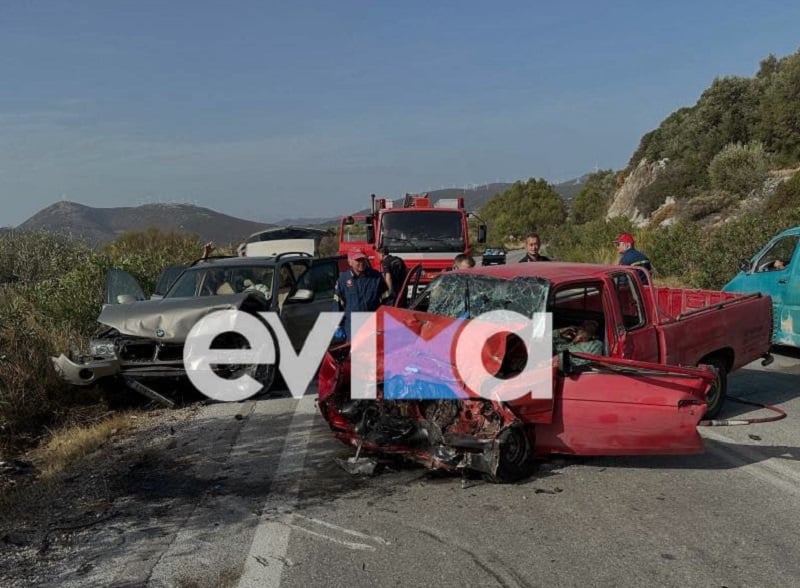 Δυστύχημα στην Εύβοια με θύμα έναν επιβάτη και σοβαρούς τραυματισμούς άλλων